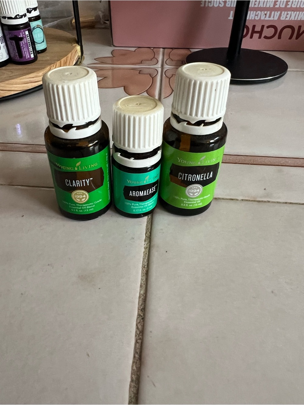 Young Living Green-Labeled Essential Oil Trio (Clarity, AromaEase, Citronella)
